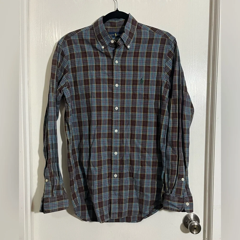Polo Ralph Lauren Blue and Red Plaid Casual Shirt